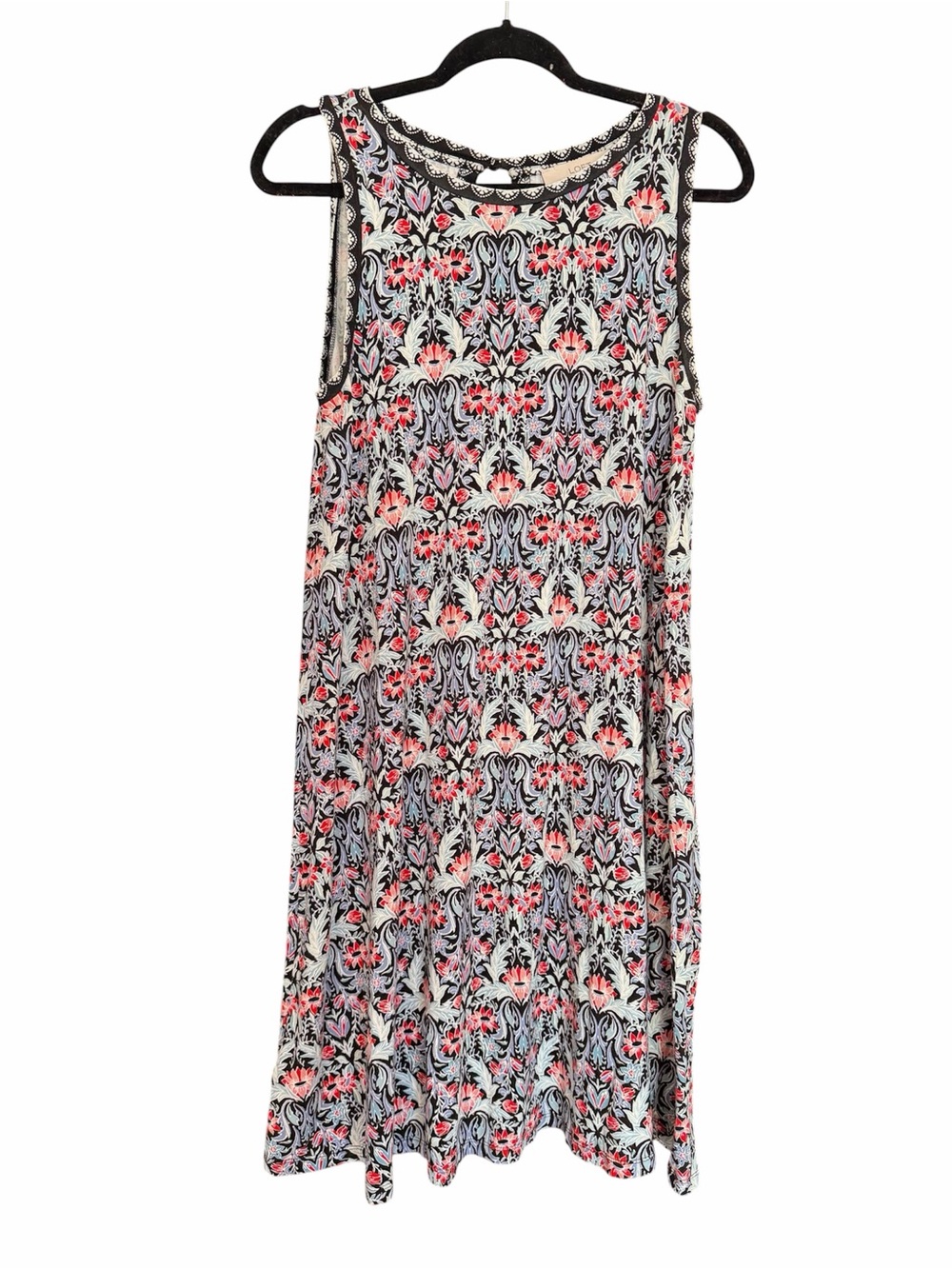 LOFT Boho Sleeveless Floral Pattern Swing Dress NWOT